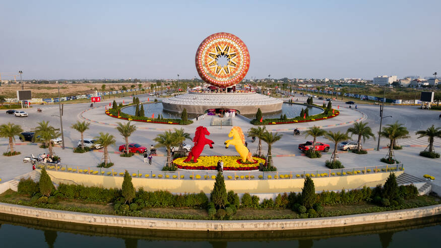 Trống Đọi Tam - dấu ấn văn hóa giữa nhịp sống đô thị. Ảnh: Thanh Sơn 