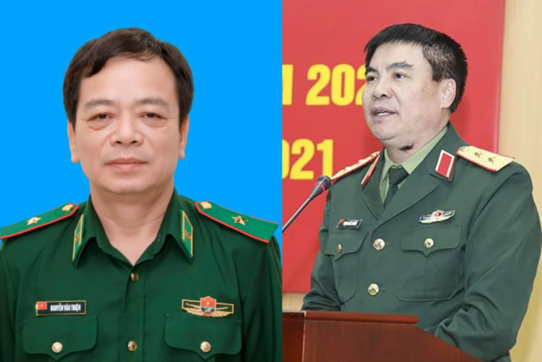 Army Lieutenant General Pham Duc Duyen (right) and Major General Nguyen Van Thien. Photo: Ministry of National Defense