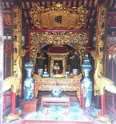 Đền cổ Quảng Cư tưởng niệm Trạng nguyên Lê Ích Mộc - vị trạng nguyên đầu tiên của vùng đất Hải Phòng xưa. Ảnh: Thanh Tâm