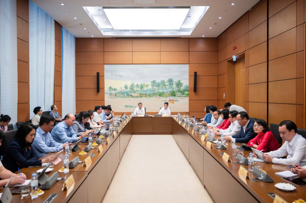 Phiên thảo luận tổ của Quốc hội chiều 21.4. Ảnh: Phạm Thắng