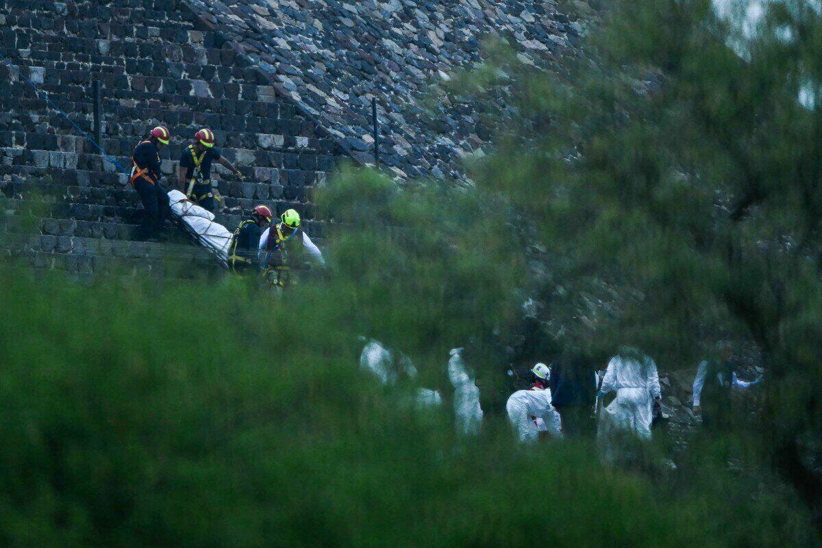 The shooting at the Teotihuacan pyramid in Mexico left one person dead and four injured. Photo: AFP