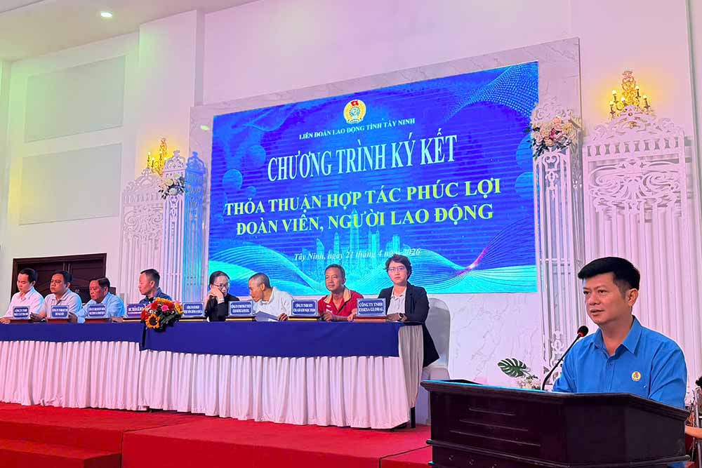 Tay Ninh Provincial Labor Federation organizes a workshop on developing union members and establishing grassroots trade unions. Photo: Le Tam