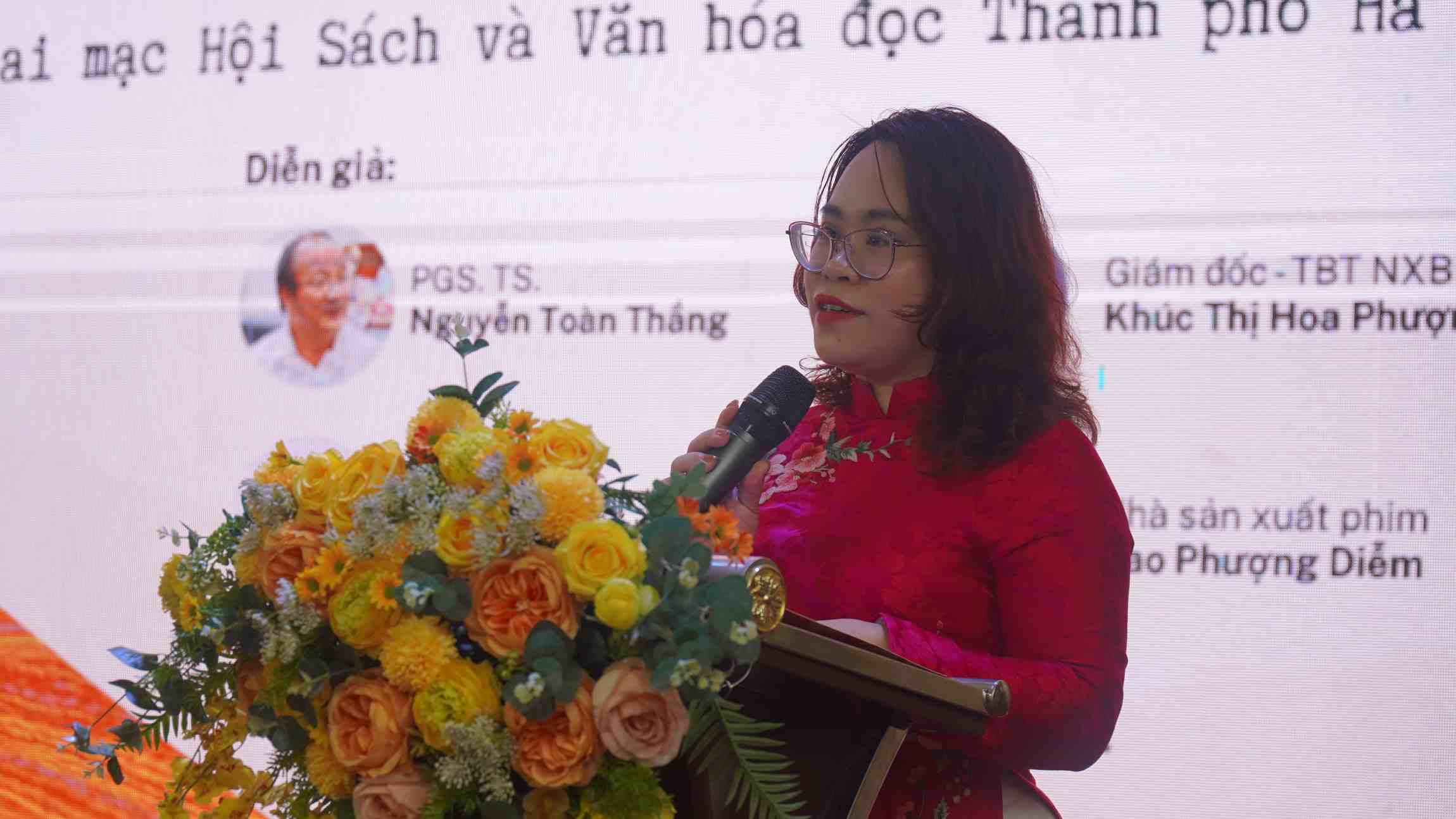 Bà Trịnh Ngọc Trâm - Phó Chủ tịch UBND phường Cửa Nam phát biểu tại sự kiện. Ảnh: Minh Vũ