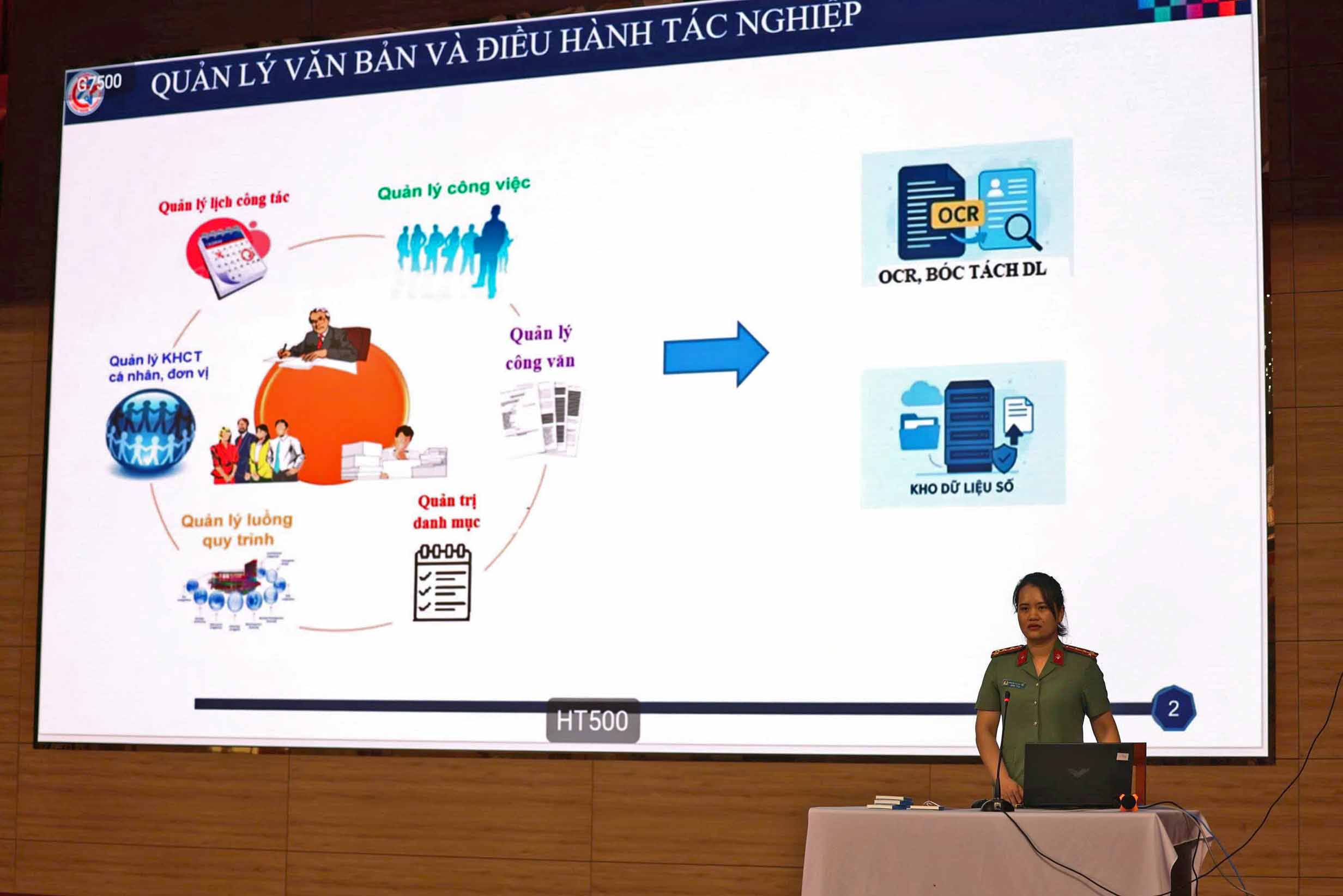 Instructor of the Department of Information Technology - Ministry of Public Security. Photo: Mobile Police Command
