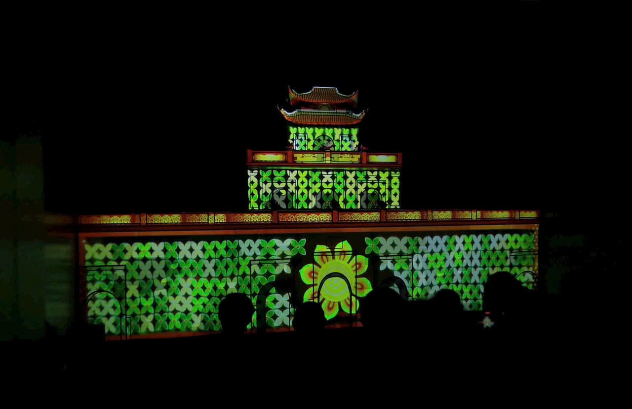 3D mapping performance program at Thang Long Imperial Citadel Heritage Site. Photo: Hoang Lan