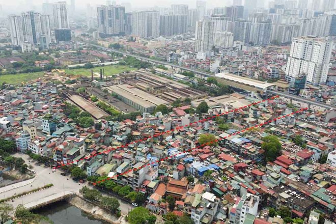 Khuong Dinh Ward (Hanoi) recovers 60,902.1m2 of land for the Ring Road 2.5 project, Nguyen Trai - Dam Hong section. Photo: Song Huu