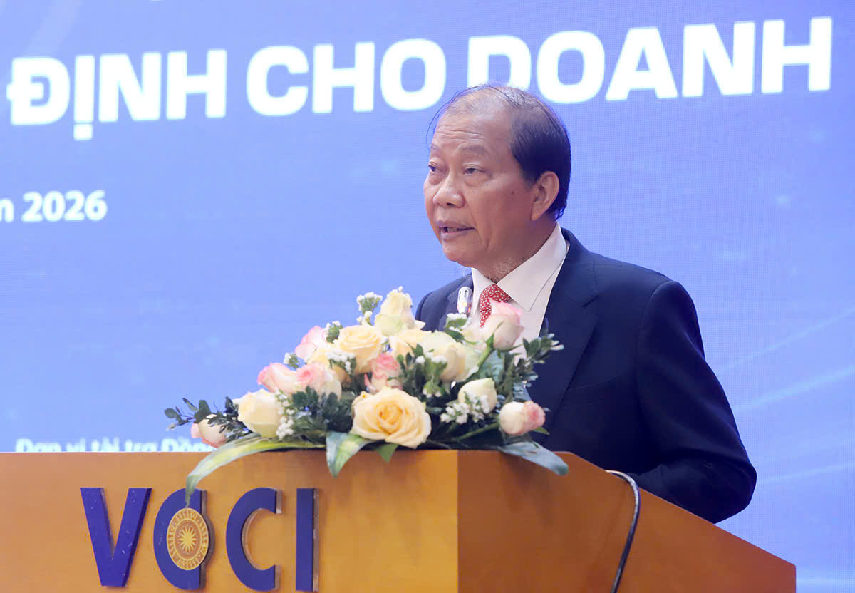ông Hoàng Quang Phòng - Phó Chủ tịch VCCI phát biểu tại diễn đàn. Ảnh: VCCI