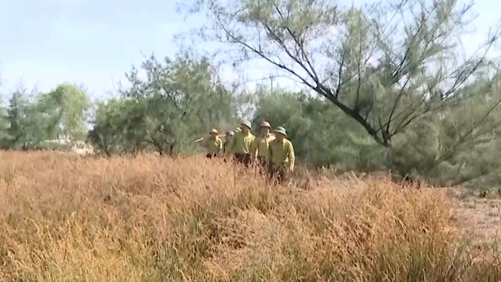 Faced with the increasing risk of forest fires due to prolonged heat, functional forces of Quang Tri province strengthened patrols and inspections, and proactively deployed many forest fire prevention and fighting solutions. Photo: Thanh Trung