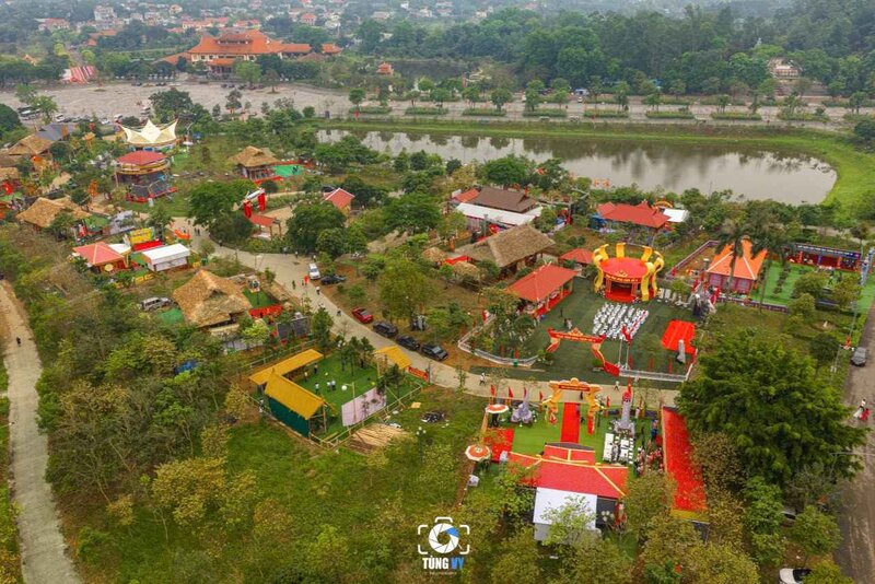 Toàn cảnh Hội trại văn hóa Đền Hùng. Ảnh: Tùng Vy