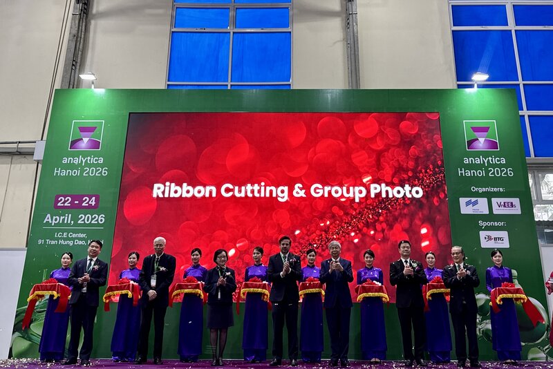 Lễ cắt băng khai mặc Triển lãm analytica Hanoi 2026. Ảnh: Anh Vũ 
