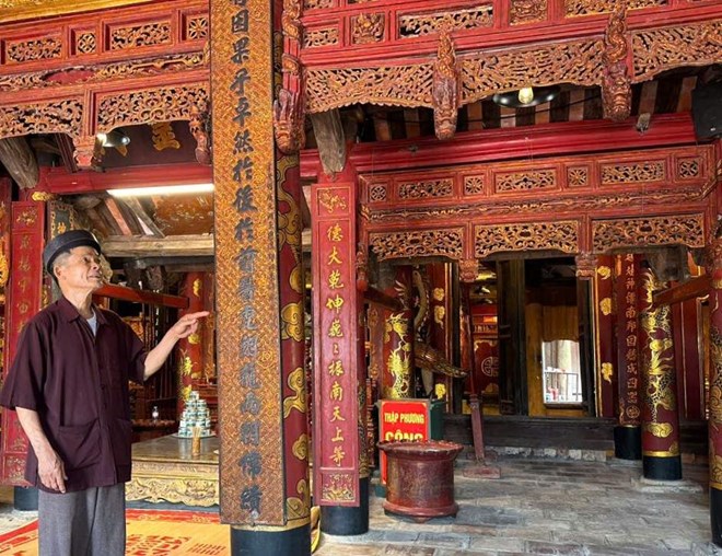 Đền thờ Đức Thánh Nguyễn nổi bật với những kiến trúc nghệ thuật đặc sắc. Ảnh: Nguyễn Trường 