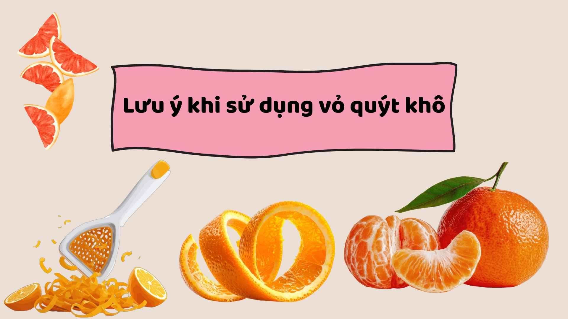 Notes when using dried tangerine peel