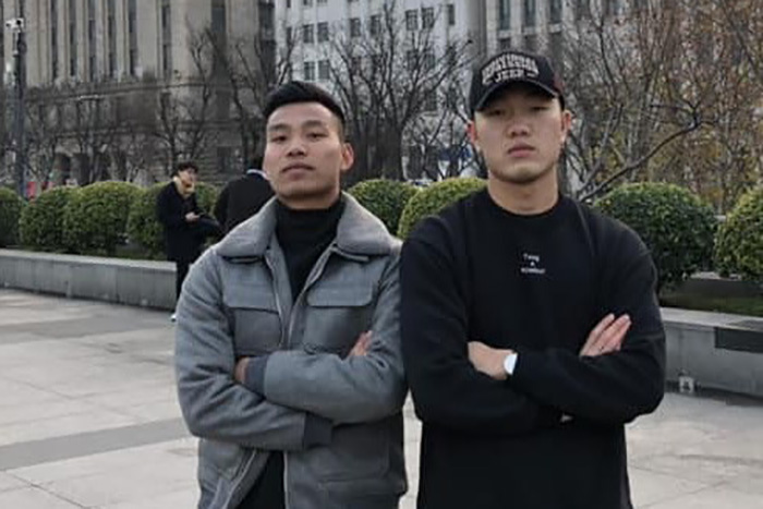 Defender Vu Van Thanh (left) and midfielder Luong Xuan Truong. Photo: NVCC