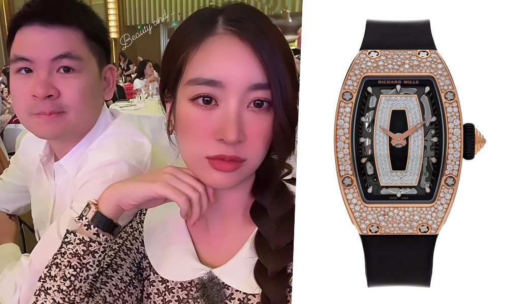 Hoa hậu Đỗ Mỹ Linh từng gây chú ý khi đeo đồng hồ Richard Mille. Ảnh: Cắt từ video.