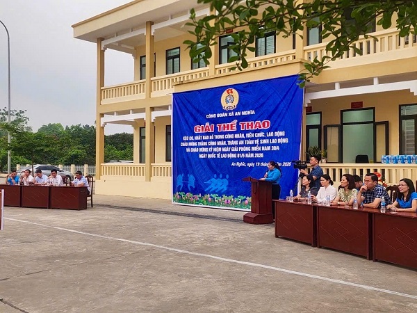 Công đoàn xã An Nghĩa hướng ứng tháng công nhân. Ảnh: Công đoàn Phú Thọ