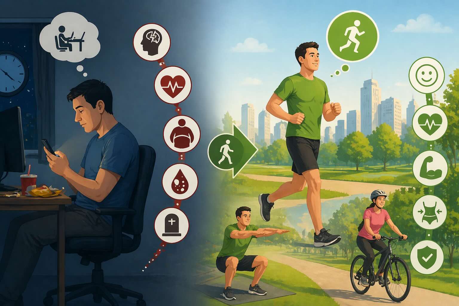 The habit of sitting for a long time increases the risk of premature death, the solution is intermittent exercise