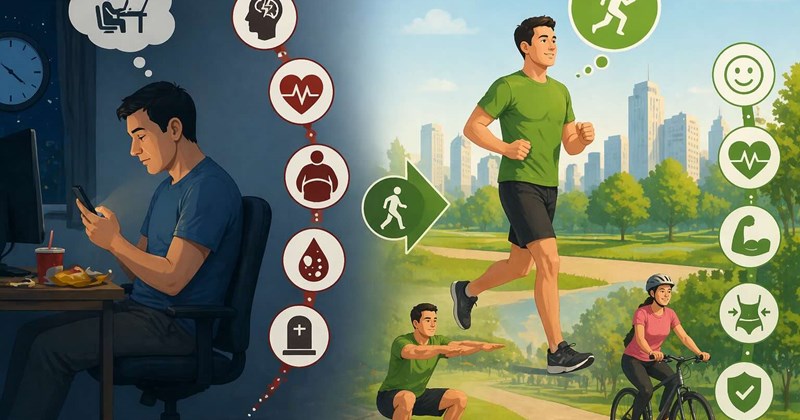 Ngồi lâu gây bệnh, chuyên gia khuyến nghị vận động nhẹ