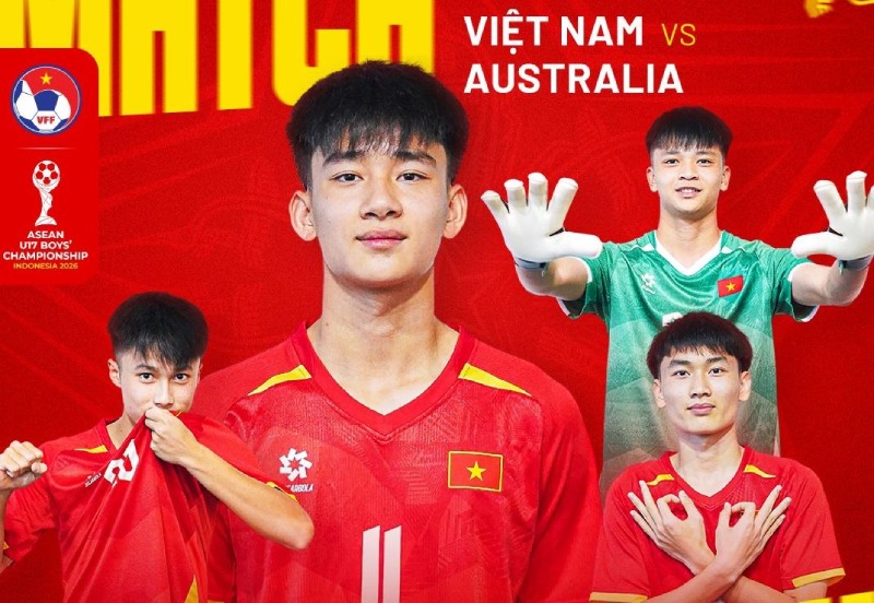 La sub-17 de Vietnam se enfrenta a la sub-17 de Australia en las semifinales de la sub-17 del Sudeste Asiático. Foto: VFF