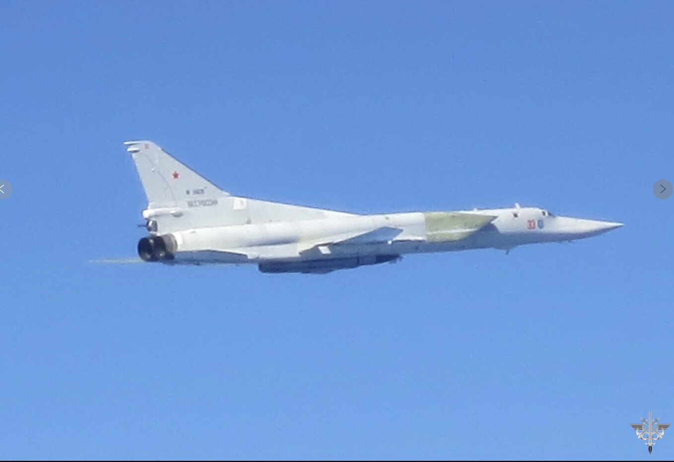 NATO has dispatched aircraft to intercept Russia's mission in the Baltic Sea, including the Tu-22M3 supersonic bomber (photo). Photo: French Army