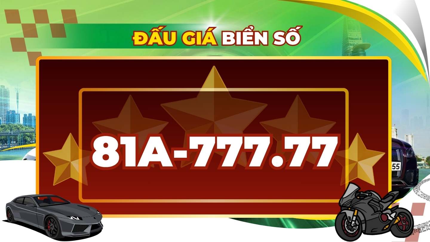 Five-digit 7 license plate worth billions of VND officially available in the auction on April 23rd