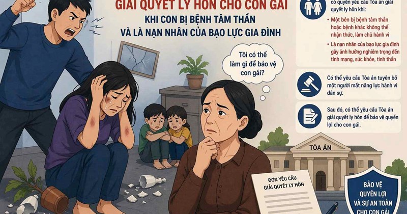 Con gái mắc bệnh tâm thần bị chồng bạo hành, mẹ có quyền ly hôn?