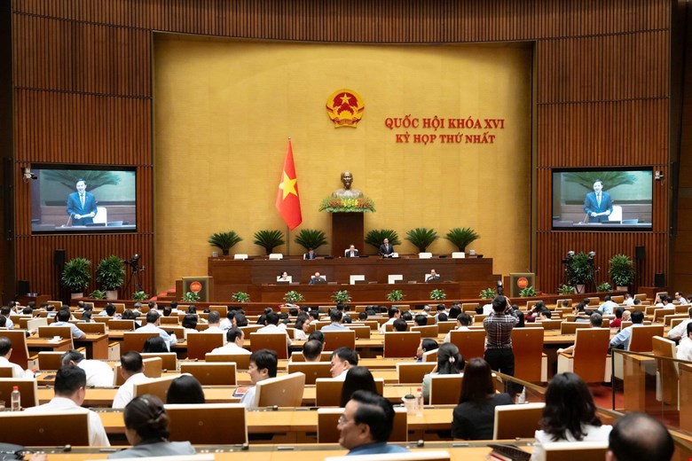 Quang cảnh phiên họp chiều 22.4. Ảnh: Media Quốc hội