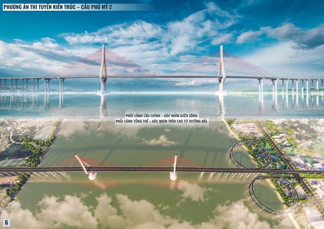 Phối cảnh cầu Phú Mỹ 2 nối TPHCM và Đồng Nai. Ảnh: Tedi