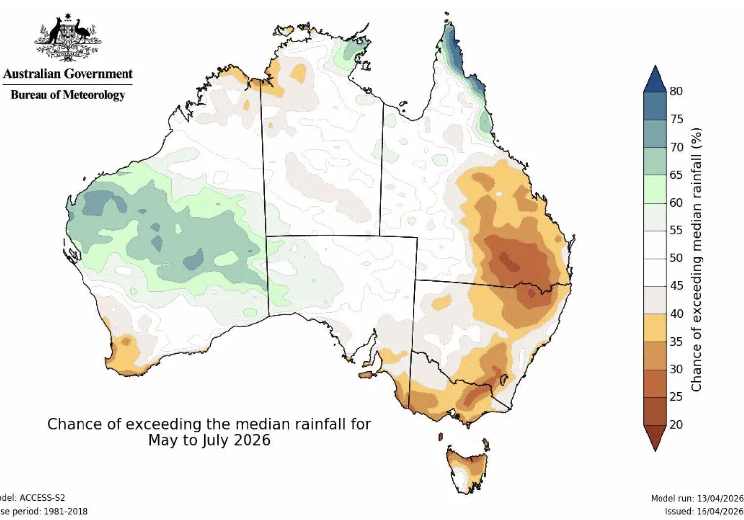オーストラリア気象庁の予測によると、エルニーニョ現象は5月から7月にかけて発生する可能性があります。写真:オーストラリア気象庁