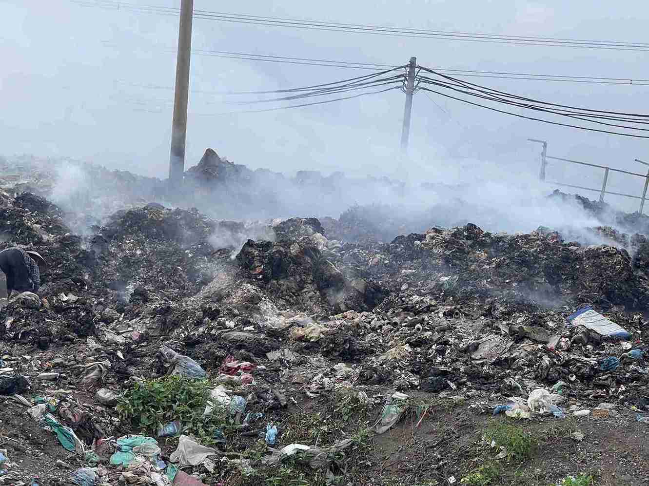 A landfill in Dai Dong commune, Hung Yen province. Photo: Mai Huong