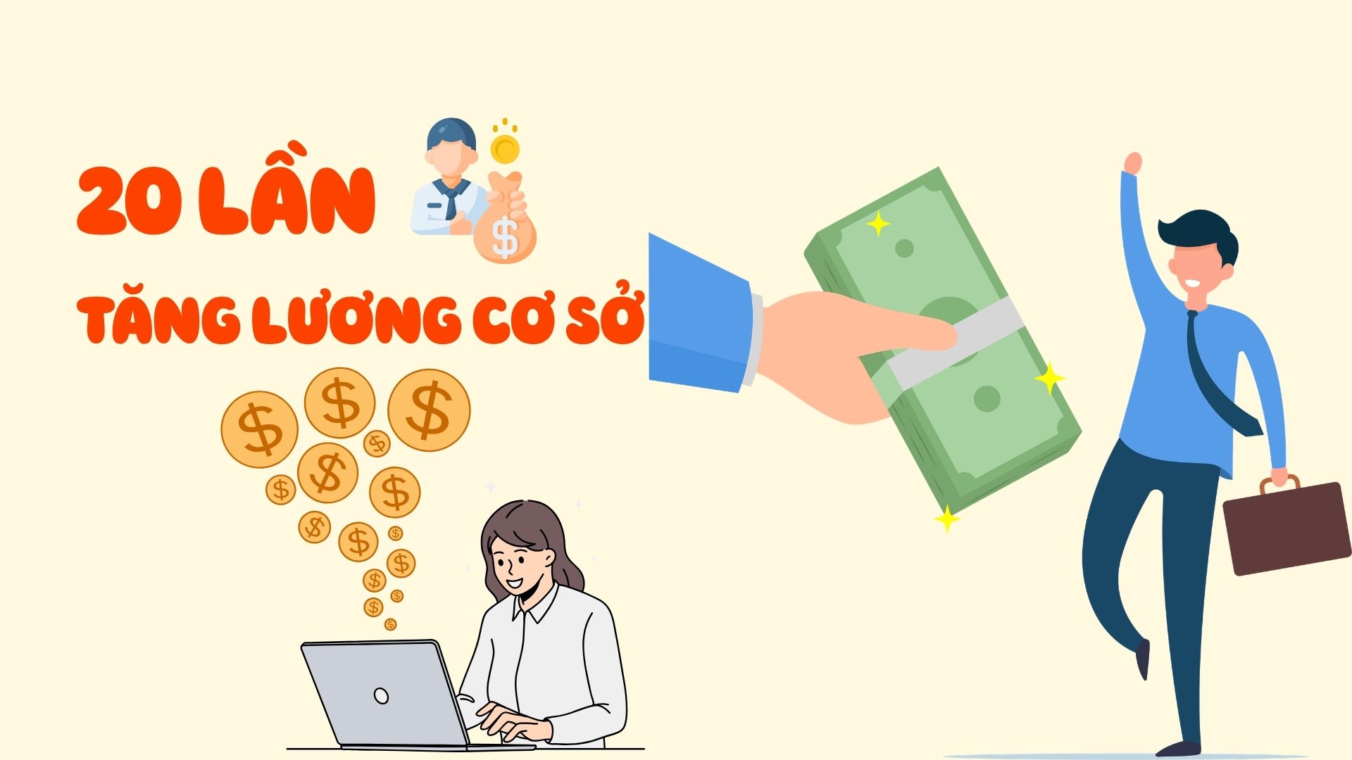 Looking back at nearly 20 times of base salary increases from 1995 to now. Photo: Ha Linh