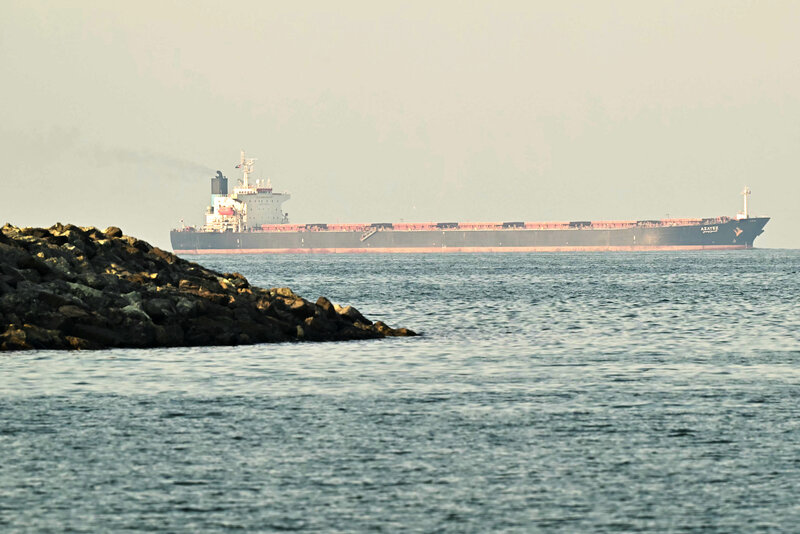 A cargo ship passes through the Strait of Hormuz on February 25, 2026. The US military on April 22 (US time) intercepted at least 3 oil tankers flying Iranian flags in Asian waters and directed them away from positions near India, Malaysia and Sri Lanka. Photo: AFP