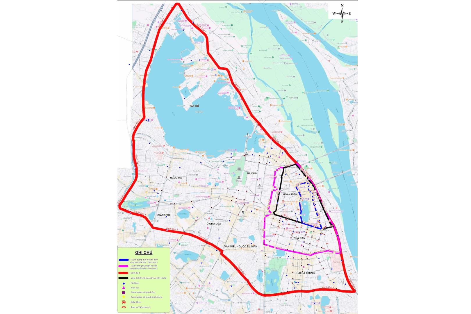 11 streets in Hoan Kiem ward are expected to ban gasoline motorbikes by the hour. Photo: Hanoi People's Committee