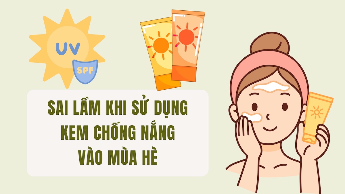 Mistakes when using sunscreen in the summer