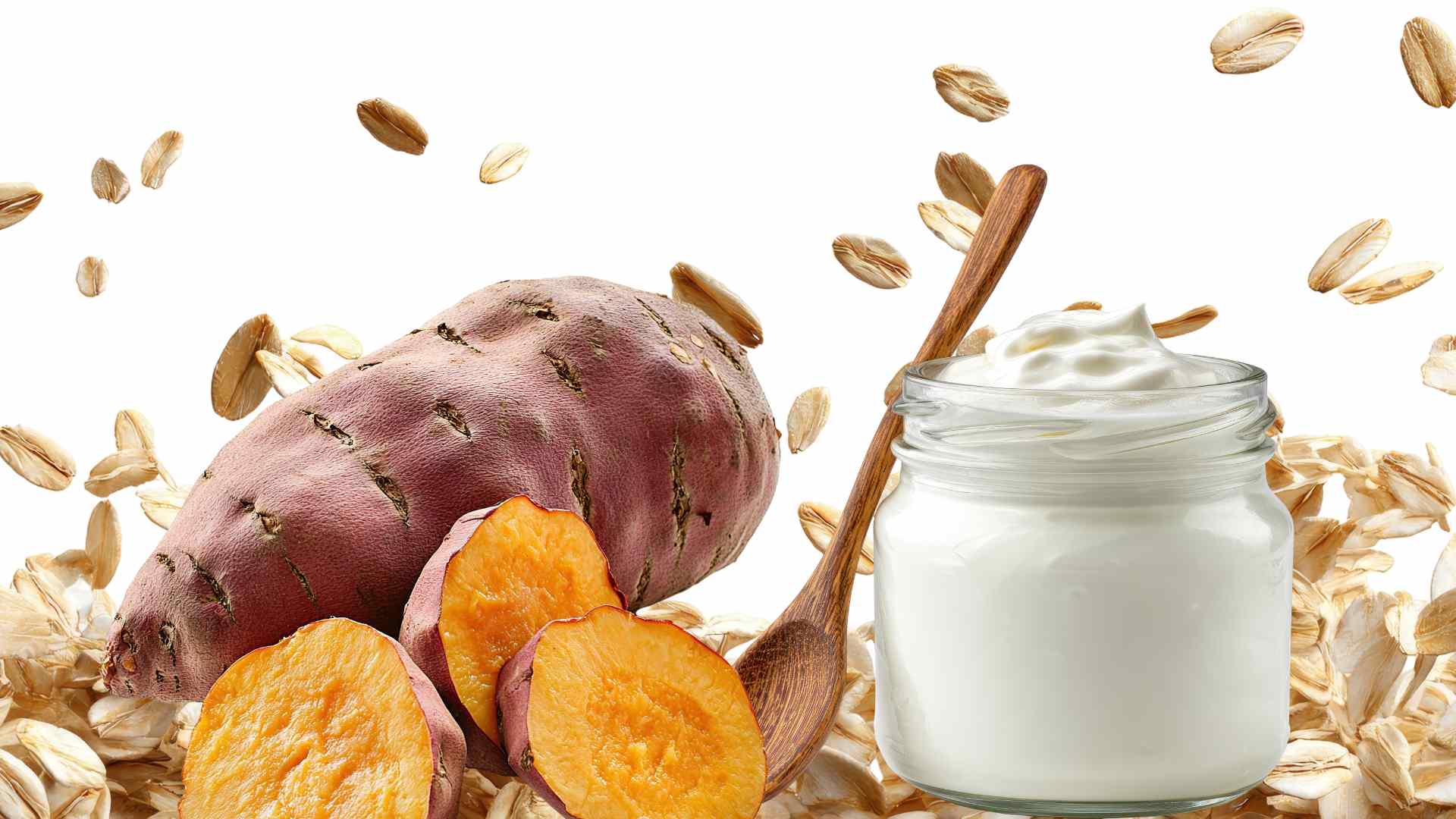 Grilled sweet potatoes combined with oatmeal and yogurt effectively support weight loss. Graphic photo: Huong Son