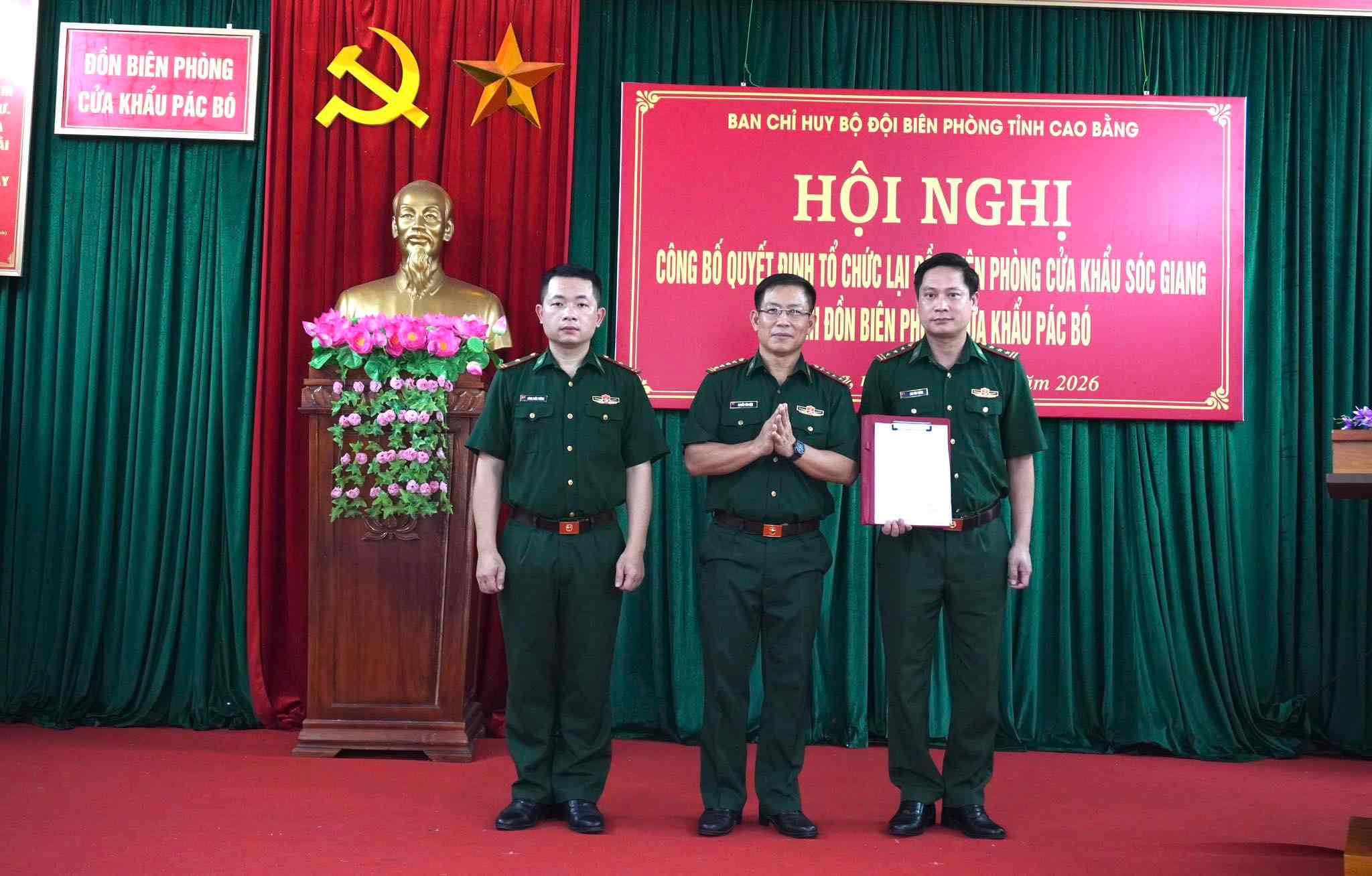 Soc Giang Border Guard Station renamed Pac Bo Border Guard Station. Photo: Provided by Unit