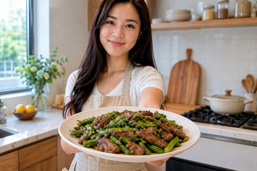 stir-fried beef with asparagus