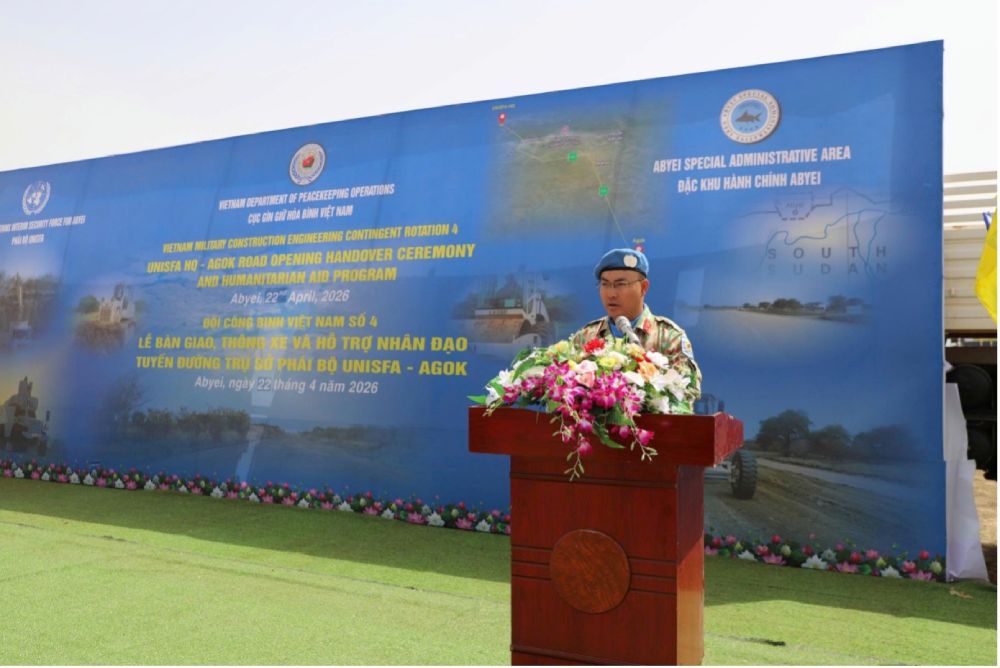 Trung tá Trịnh Văn Cường, Đội trưởng Đội Công binh số 4. Ảnh: Văn Quyết