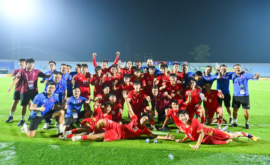 U17 베트남, 2026 U17 동남아시아 선수권 대회 결승 진출권 획득. 사진: VFF