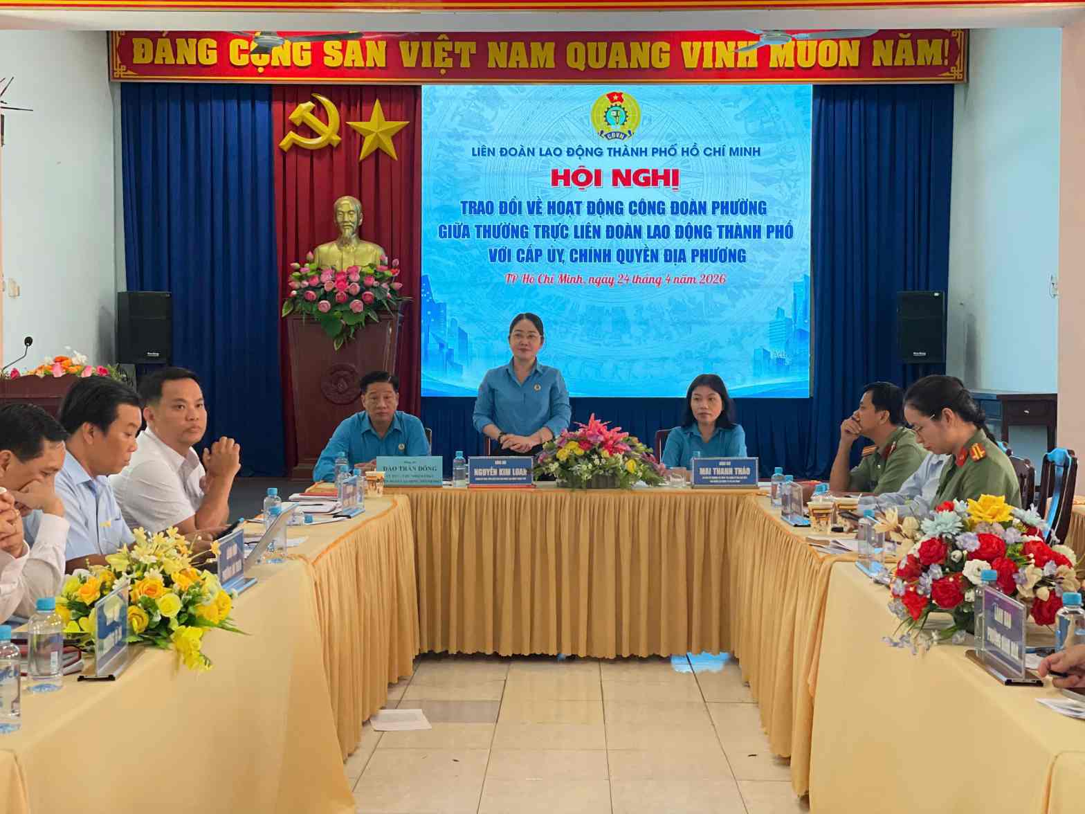 Ho Chi Minh City Labor Federation works with 8 Party committees and local authorities. Photo: Dinh Trong