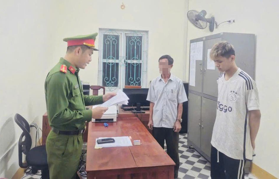 Đối tượng Nguyễn Xuân Phong bị khởi tố, bắt tạm giam về tội trộm cắp tài sản. Ảnh: Công an Hà Tĩnh