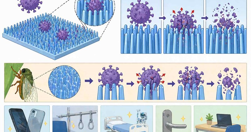 Vật liệu nano mới giảm nguy cơ lây nhiễm virus trên bề mặt