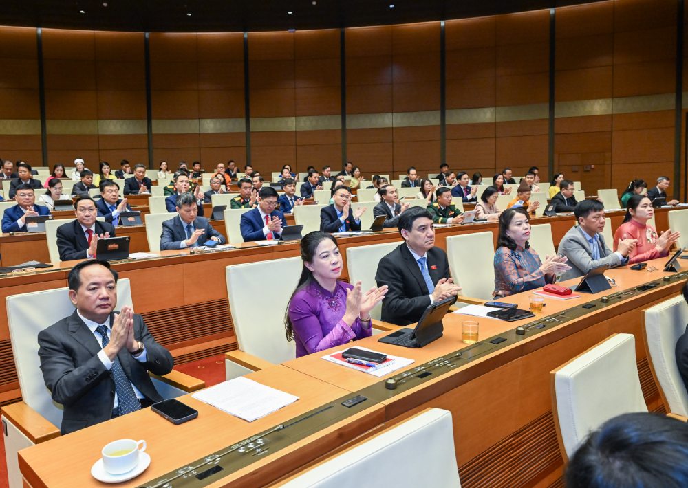 Các đại biểu Quốc hội tại phiên họp sáng 24.4. Ảnh: Phạm Đông