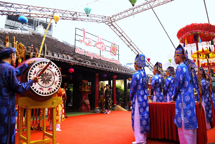 Lễ hội Đình làng Hải Châu 2026 diễn ra từ ngày 23.4 đến ngày 24.4 với đầy đủ các phần là lễ chánh tế, nghi lễ dâng hương cổ truyền và phần lễ vọng. Ảnh: Trần Thi