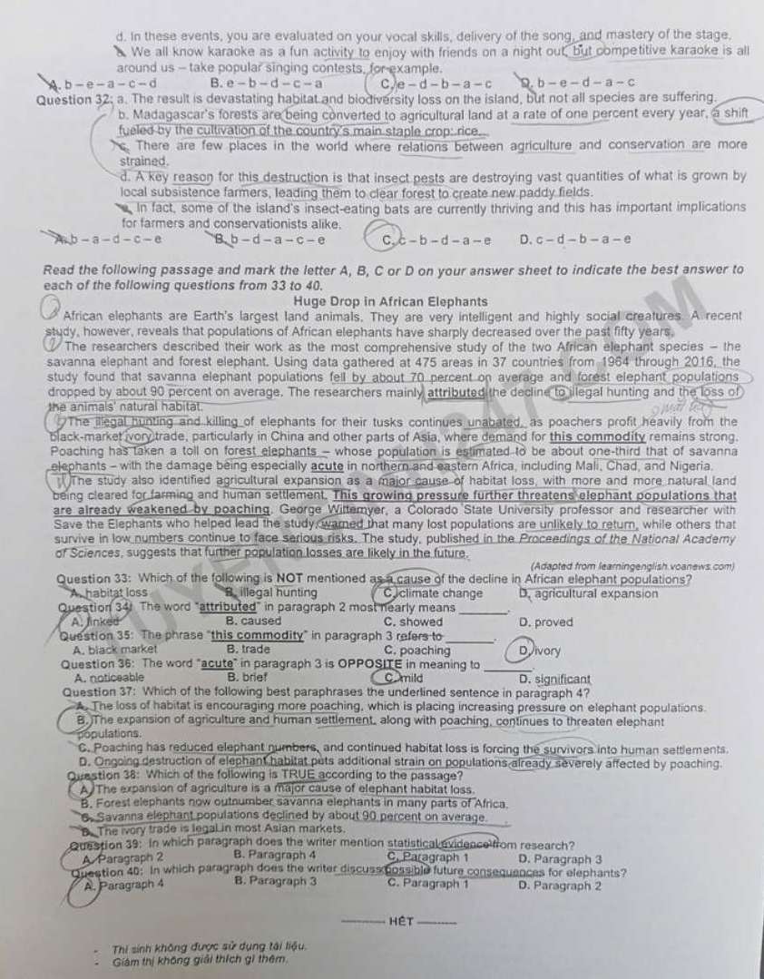 Đề thi thử tốt nghiệp THPT 2026 môn Anh - Sở GDĐT Đồng Nai. Ảnh: Tuyensinh247