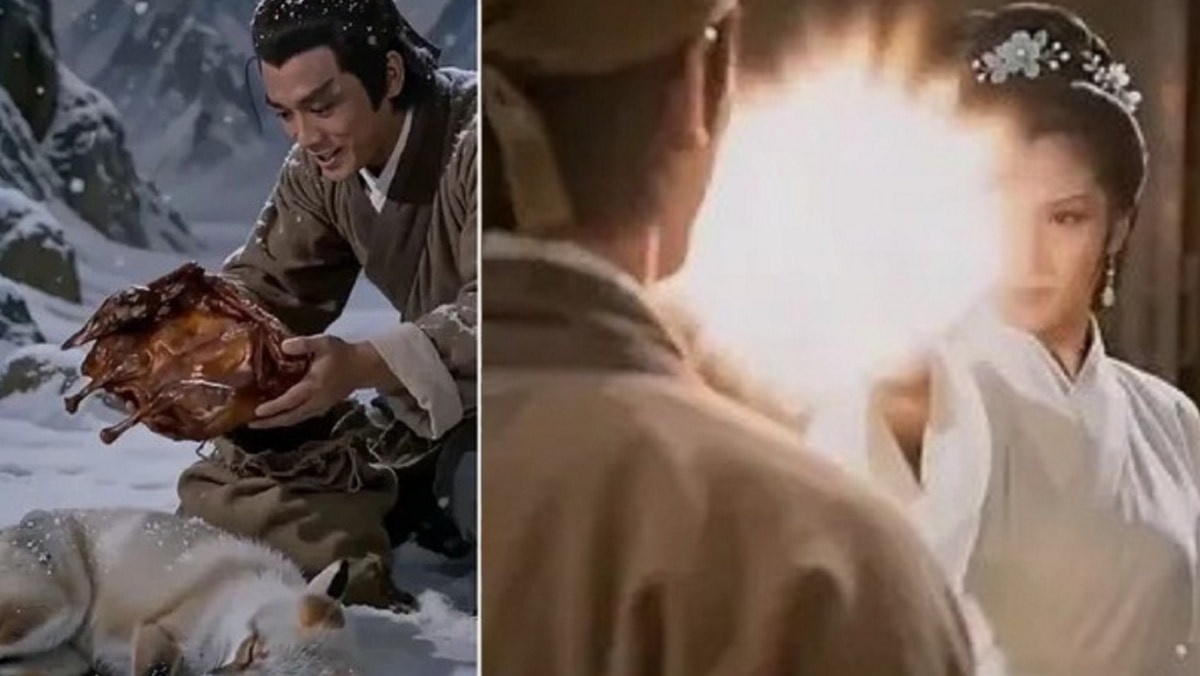Phim ngắn AI “Tuyết sơn cứu hồ ly” đạt 5 tỉ lượt xem được sản xuất với chi phí thấp. Ảnh cắt từ video