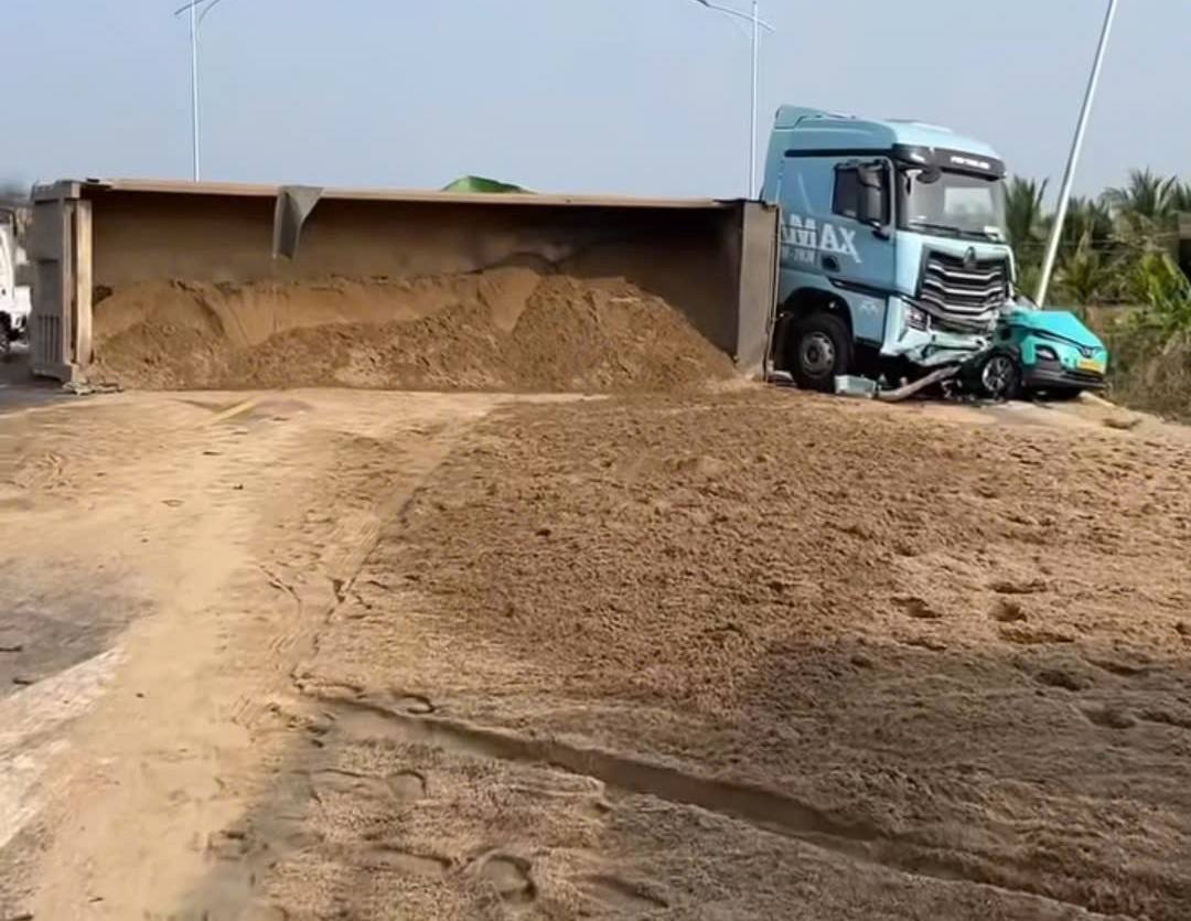 Scene of the traffic accident. Photo: People provided