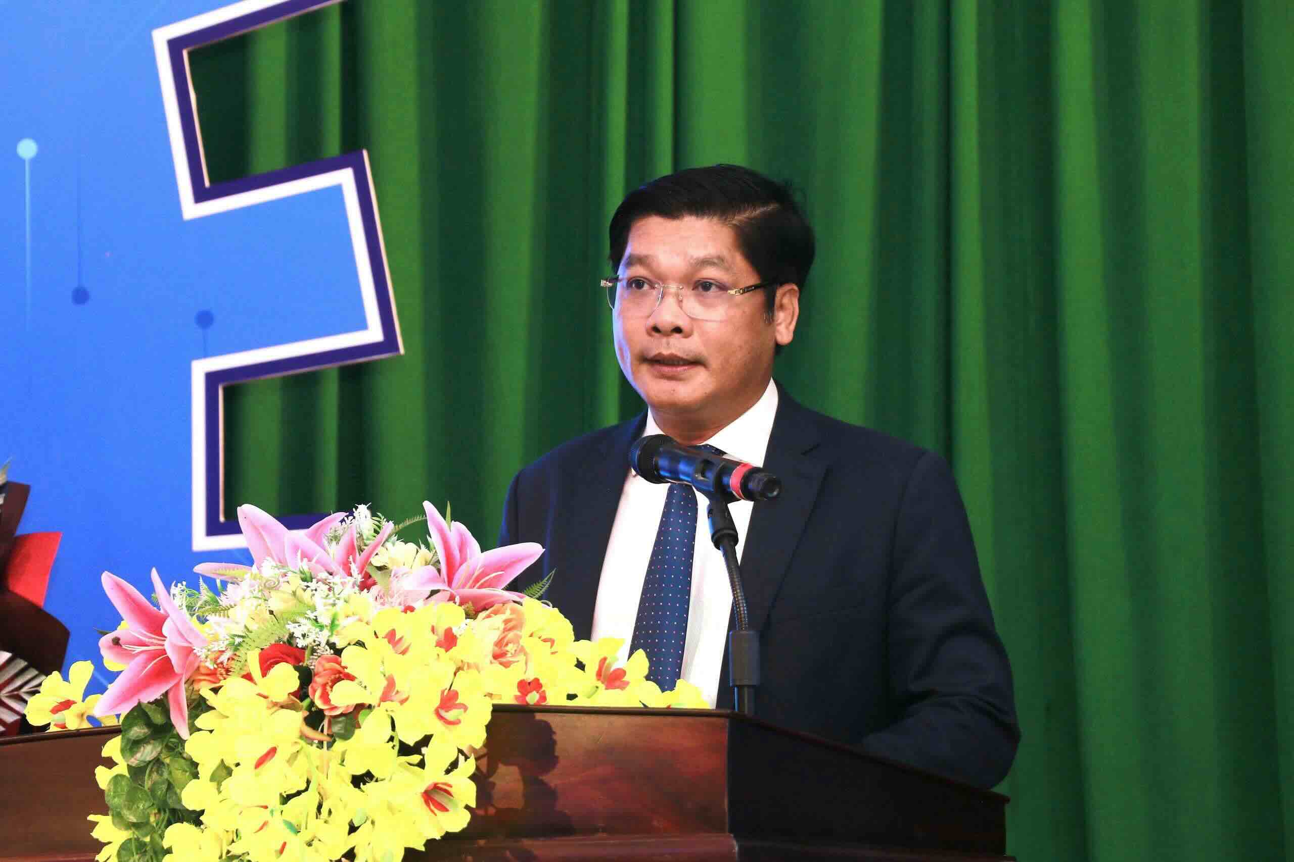 Ông Nguyễn Chí Tài - Phó Bí thư Thành ủy, Chủ tịch Ủy ban MTTQ Việt Nam TP Huế phát biểu tại buổi lễ. Ảnh: Quảng An.