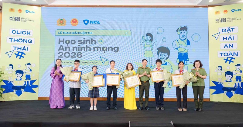101 học sinh được vinh danh tại cuộc thi "Học sinh với An toàn không gian mạng 2026
