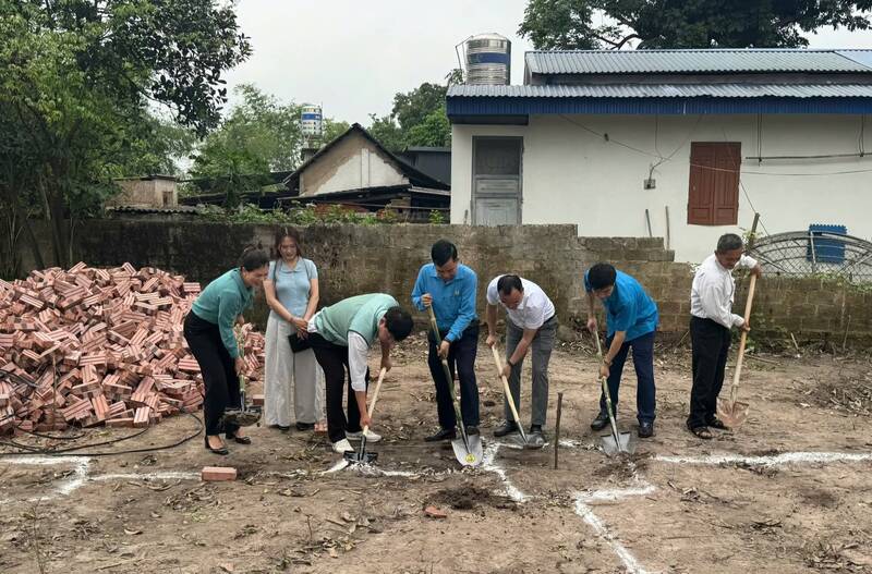 Khởi công xây dựng Mái ấm Công đoàn tại Thái Nguyên. Ảnh: Công đoàn Thái Nguyên