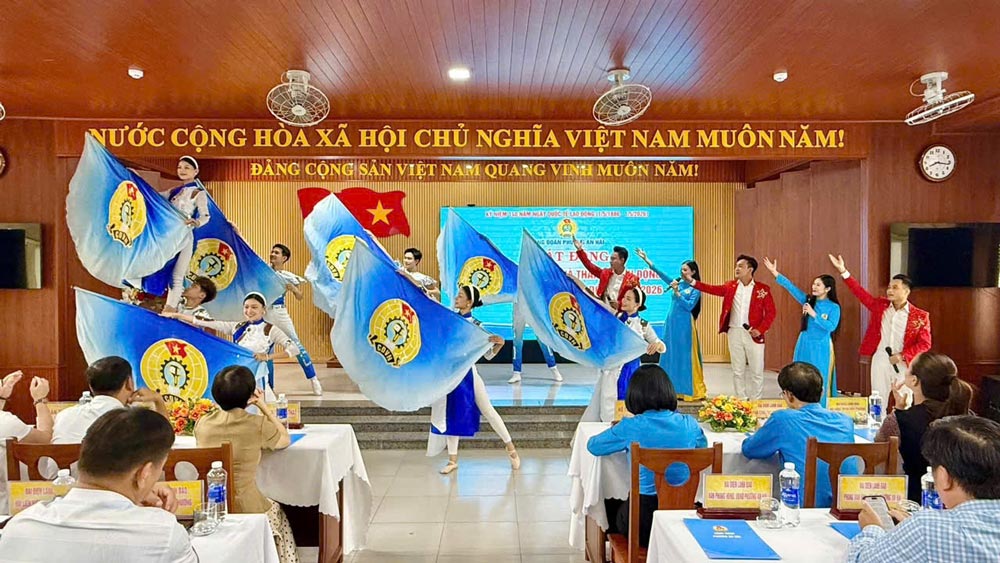 An Hai Ward Trade Union, Da Nang organizes the launch of Workers' Month and Action Month on occupational safety and health in 2026. Photo: An Hai Trade Union